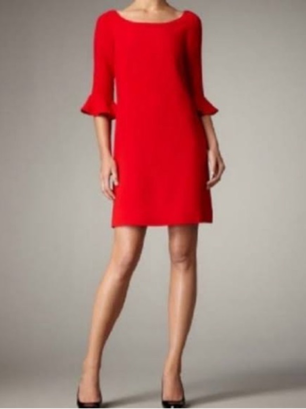 Kate Spade Red Luna Flare Sleeve Dress
